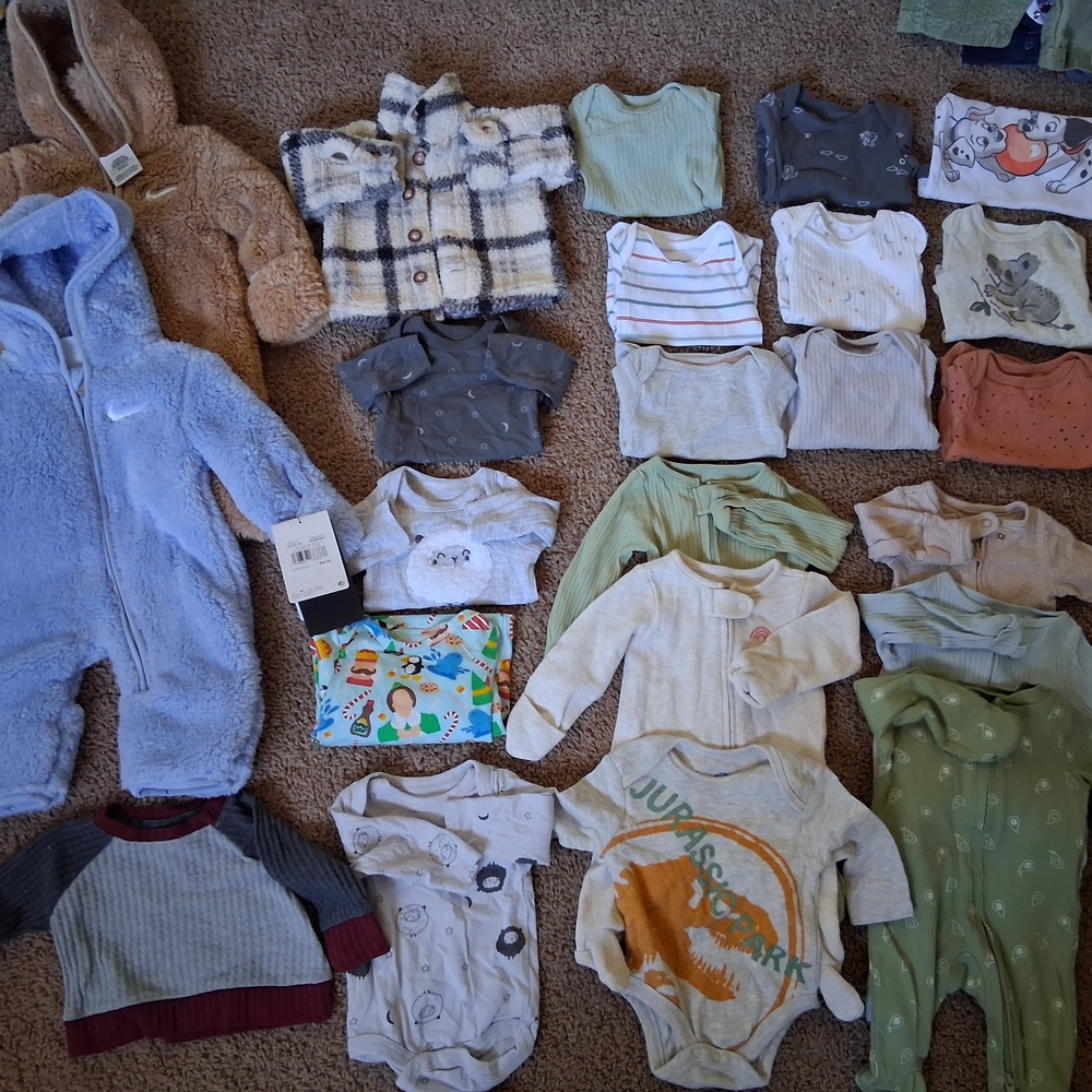 Baby Clothing Bundle with Blue Fleece Suit
